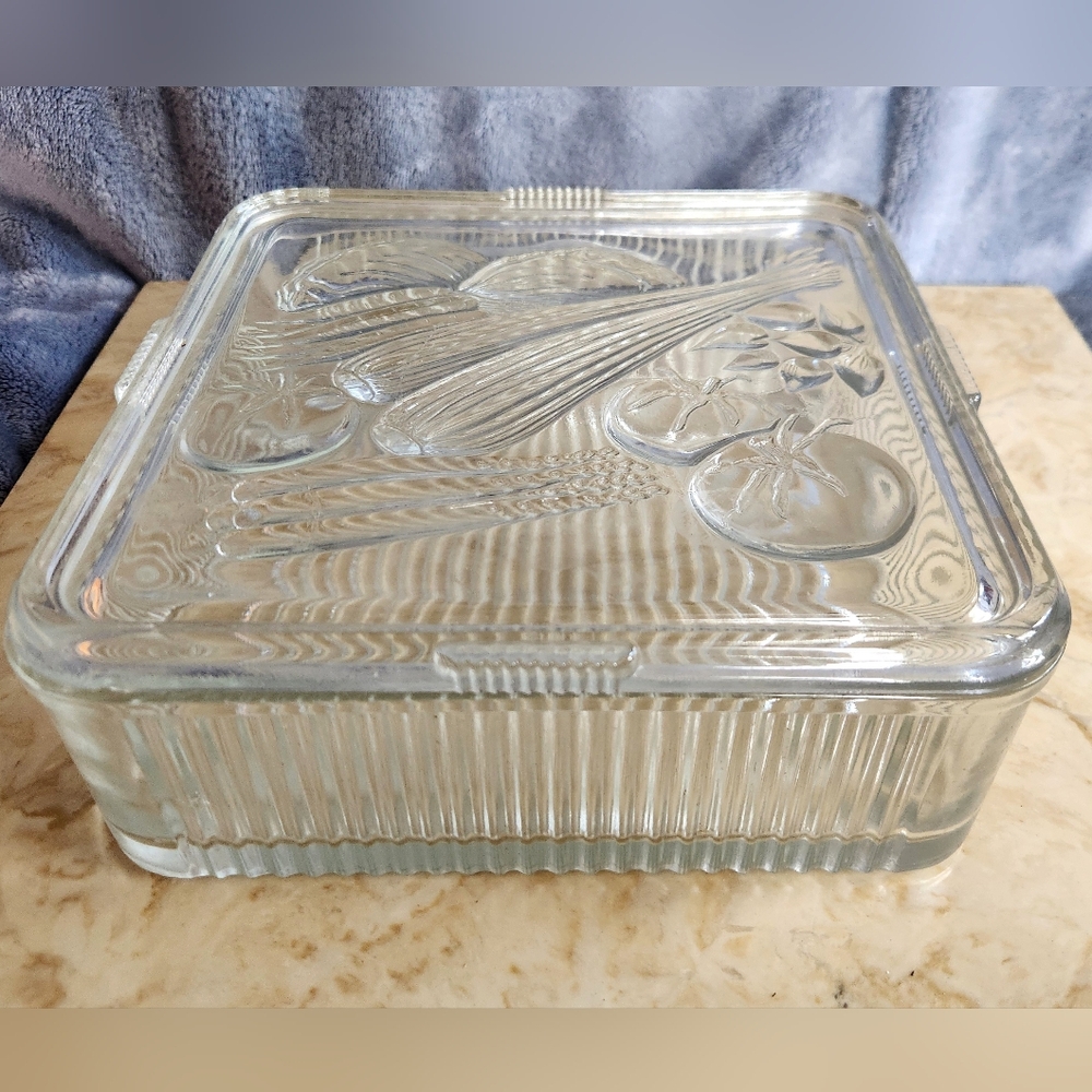 **Vintage** 1940's FEDERAL GLASS REFRIGERATOR DISH With LID - Picture 3 of 6